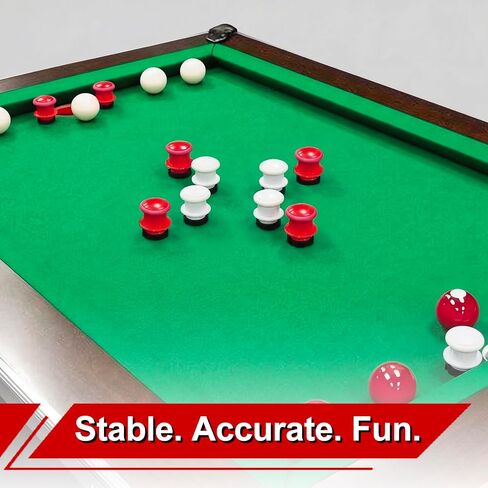 Chumia 12 Sets Jumbo Bumper Pool Posts with Rubber Rings 3" H x 2-1/8"W Replacement Parts for Bumper Pool Table, Red and White in Kuwait