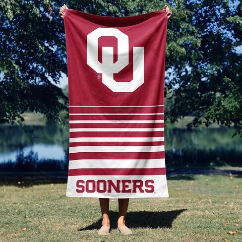 Northwest Oklahoma Sooners NCAA Striped Jacquard Beach Towel 36 x 72 Inches in Kuwait