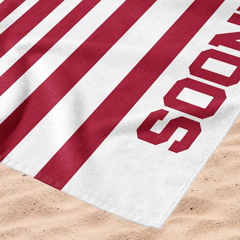 Northwest Oklahoma Sooners NCAA Striped Jacquard Beach Towel 36 x 72 Inches in Kuwait