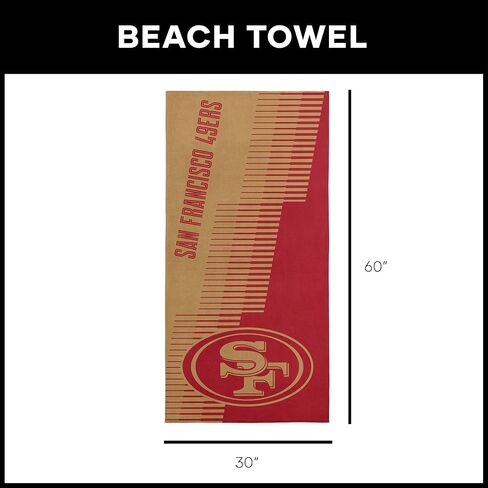 Northwest San Francisco 49ers NFL Progression Jacquard Beach Towel 36 x 72 Inches in Kuwait