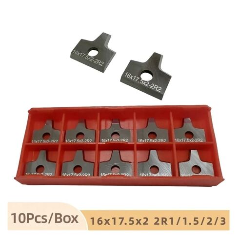 10 قطعة آلة ربط الحواف مكشطة شفرات 16*17.5*2 سبائك الصلب (16x17.5x2-2R2) in Kuwait