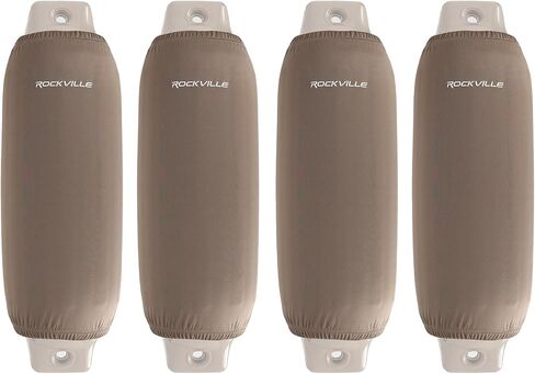 Rockville C8527S 8.5 x 27 in Silver Fender Cover, Stretch Fabric, UV and Abrasion Resistant, Double-Stitched, Machine Washable, 4-Piece in Kuwait