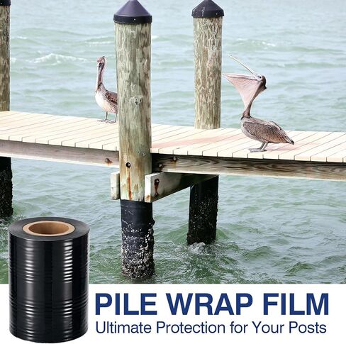 طقم حماية Pangda Pile، غلاف كومة 48 بوصة × 30 قدمًا للأرصفة والأرصفة مع غلاف مطاطي مقاس 4 × 850 قدمًا و200 حزمة من دروع الأظافر من التعرض لأشعة الشمس والمياه وغزو الحفار الخشبي in Kuwait
