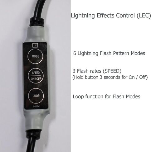 مجموعة إضاءة LED لتأثيرات العاصفة البرق تعمل بالبطارية مؤثرات خاصة إضاءة فلاش انفجار ستروب ضوء أبيض أزرق رائع in Kuwait
