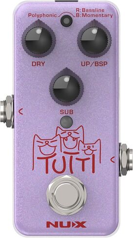 دواسة NUX TUTTI Polyphonic Octave، 3 أوضاع متخصصة، استهلاك منخفض للطاقة، تجاوز حقيقي أو تجاوز مؤقت in Kuwait