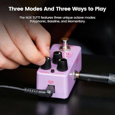 دواسة NUX TUTTI Polyphonic Octave، 3 أوضاع متخصصة، استهلاك منخفض للطاقة، تجاوز حقيقي أو تجاوز مؤقت in Kuwait