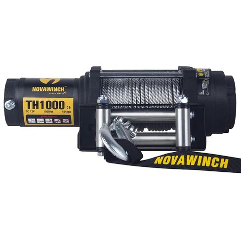 TH1000 Electric Hoist 1000 lb - 12V DC Power Hoist with Mechanical Brake - Cable Hoist with Plug in Remote Control - Vertical or Horizontal Mount Lifting System for Material Handling in Kuwait