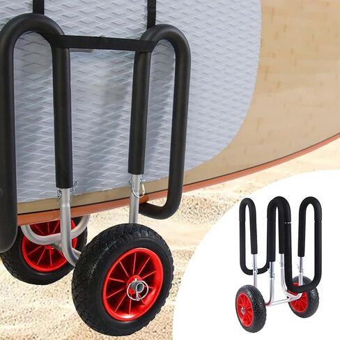Portable Surfboard Beach Cart,Adjustable Stand Up Paddleboard Cart, Load Capacity 75KG, for Moving Surfboards Wooden Boards Metal Boards Kayaks in Kuwait