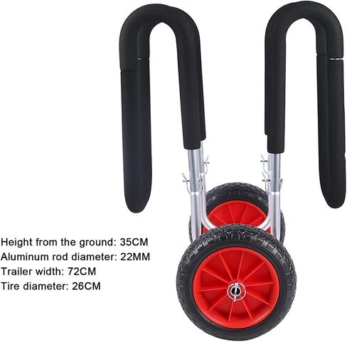 Portable Surfboard Beach Cart,Adjustable Stand Up Paddleboard Cart, Load Capacity 75KG, for Moving Surfboards Wooden Boards Metal Boards Kayaks in Kuwait