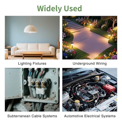 مجموعة توصيل الأسلاك تحت الأرض، مجموعة توصيل الدفن المباشر لكابل 14/3 إلى 8/3 UF، موصل UF أسود 600 فولت مع أنبوب لاصق يتقلص الحرارة لإصلاح الكابلات الكهربائية في الهواء الطلق، مجموعة واحدة in Kuwait