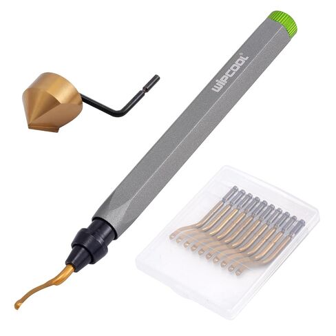WIPCOOL Deburring Tool and Countersink Reamer, 25mm Titanium-Coated Countersink Blade with 10 Spare Blades, Pipe Burr Removal Tool for Copper, PVC and Plastic Tubing, HVAC and Plumbing in Kuwait