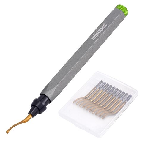WIPCOOL Deburring Tool and Countersink Reamer, 25mm Titanium-Coated Countersink Blade with 10 Spare Blades, Pipe Burr Removal Tool for Copper, PVC and Plastic Tubing, HVAC and Plumbing in Kuwait