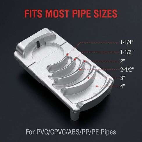 أداة إزالة حواف الأنابيب البلاستيكية، مناسبة لأنابيب PVC وCPVC وABS وPP وPE ب6 أقطار من 1-1/4 بوصة إلى 4 بوصات، وموسع أنابيب PVC احترافي، وأداة شطب PVC in Kuwait