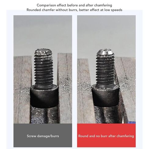2PCS Hex Shank Chamfer Tool Thread Burr Remover Plating Blue Tungsten Steel Deburring Drill Bit 3-20mm 5-25mm in Kuwait