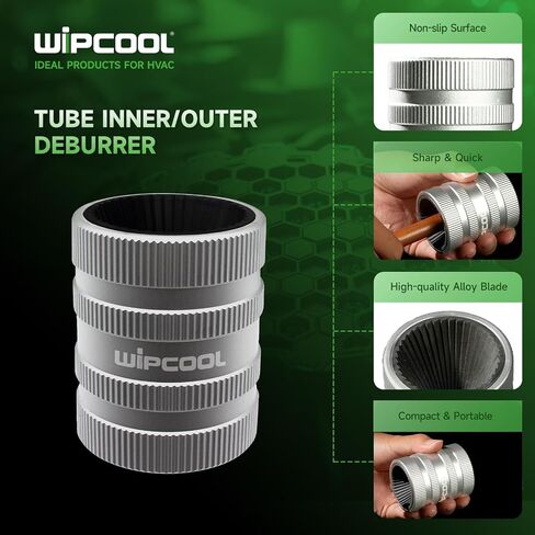 أداة إزالة الأزيز من WIPCOOL لأنابيب النحاس/PVC، أدوات السباكة، 1/4 بوصة إلى 1-3/8 بوصة أداة شطب الأنبوب الصلب الداخلي أداة تشذيب الأنابيب الخارجية، منظف أنابيب النحاس in Kuwait