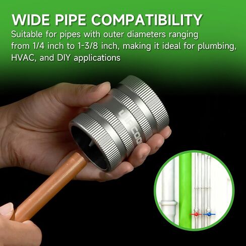 أداة إزالة الأزيز من WIPCOOL لأنابيب النحاس/PVC، أدوات السباكة، 1/4 بوصة إلى 1-3/8 بوصة أداة شطب الأنبوب الصلب الداخلي أداة تشذيب الأنابيب الخارجية، منظف أنابيب النحاس in Kuwait