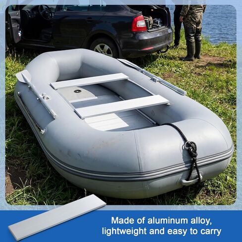 Dansydaisy 1 Pcs Aluminum Bench Seat for Inflatable Boat with Sliding Attachments, 33.46 x 7.87 Inch Bench Seat Mount for Small Dinghy Rubber Boat, PVC Rails Not Included in Kuwait