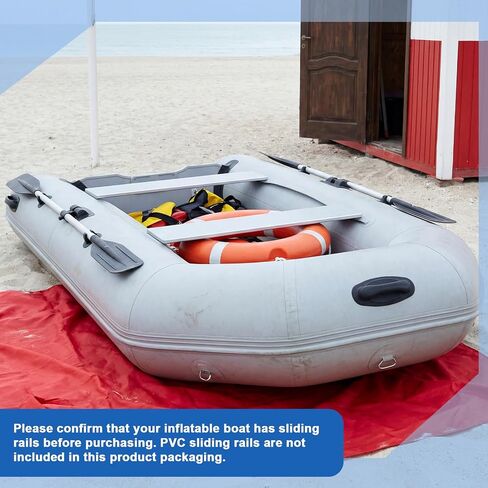 Dansydaisy 1 Pcs Aluminum Bench Seat for Inflatable Boat with Sliding Attachments, 33.46 x 7.87 Inch Bench Seat Mount for Small Dinghy Rubber Boat, PVC Rails Not Included in Kuwait