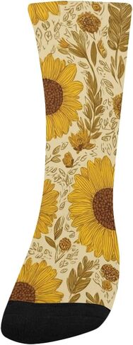 Warm Meadow Vibe Flowers Hiking Socks - Toddler Boys & Girls Warm Thick Thermal Winter Crew Socks for School, Daily Wear & Outdoor Activities in Kuwait