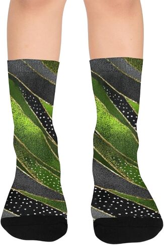 Neon Geo Print Hiking Socks - Toddler Boys & Girls Warm Thick Thermal Winter Crew Socks for School, Daily Wear & Outdoor Activities in Kuwait