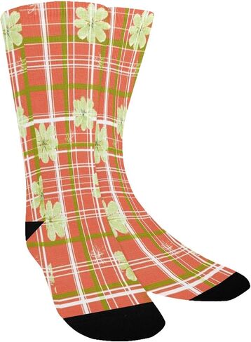 Citrus Bloom Print Orange Hiking Socks - Toddler Boys & Girls Warm Thick Thermal Winter Crew Socks for School, Daily Wear & Outdoor Activities in Kuwait