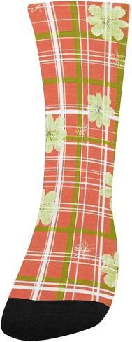 Citrus Bloom Print Orange Hiking Socks - Toddler Boys & Girls Warm Thick Thermal Winter Crew Socks for School, Daily Wear & Outdoor Activities in Kuwait