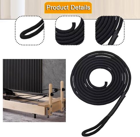 Pilates Reformer Pull Rope for Core Bed, 260cm (102.4in) Polyester Straps, Easy to Install Exercise Band Accessories for Home Gym in Kuwait