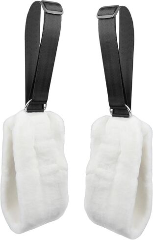 Pilates Straps for Reformer, 2Pcs Adjustable 21.3-25.2in Foot and Hand Straps for Gym Workout Studio, Soft Cotton Blend in Kuwait