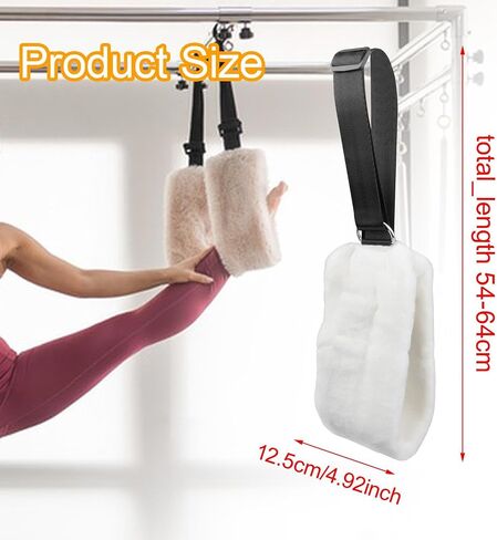 Pilates Straps for Reformer, 2Pcs Adjustable 21.3-25.2in Foot and Hand Straps for Gym Workout Studio, Soft Cotton Blend in Kuwait