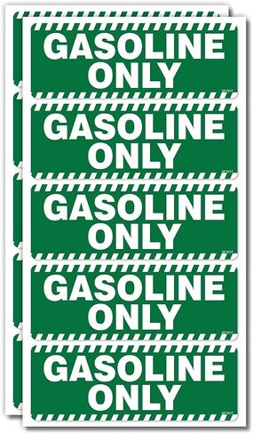Kerosene Warning Label Pack of 10-5.5" x 2" Laminated Vinyl Decals, High-Tack Adhesive Sticker, Camping (Kerosene, 10 Labels) in Kuwait