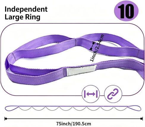1 Loop Yoga Stretching Strap for Physical Therapy,Stretching Strap For Physical therapy- Non-Elastic Exercise Band for Pilates, Yoga, Stretching for Women & Men in Kuwait