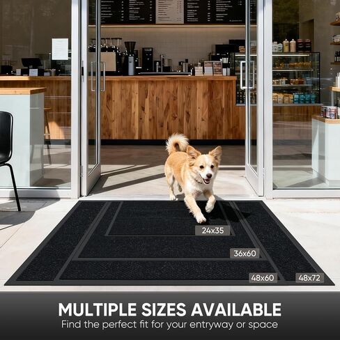 Commercial Floor Mat 35"x24" Indoor Outdoor Front Door Mat, Non-Slip Rubber Backing Waterproof Dirt Trapper Rug for High Traffic Outside Entrance, Business, Easy Clean, Low Profile Industrial Mat in Kuwait