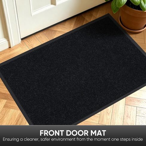 Commercial Floor Mat 35"x24" Indoor Outdoor Front Door Mat, Non-Slip Rubber Backing Waterproof Dirt Trapper Rug for High Traffic Outside Entrance, Business, Easy Clean, Low Profile Industrial Mat in Kuwait