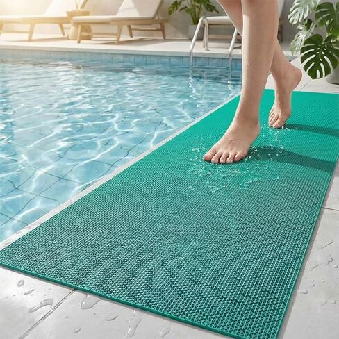 ALTRUISTIC Thick PVC Drainage Floor Mat 3FTX10FT,Non-Slip Pool Commercial Mesh Hole,Heavy Duty Deck Hollow Mat for Wet Area Bathroom Bath Shower Kitchen Restaurant Garage,Custom Size in Kuwait