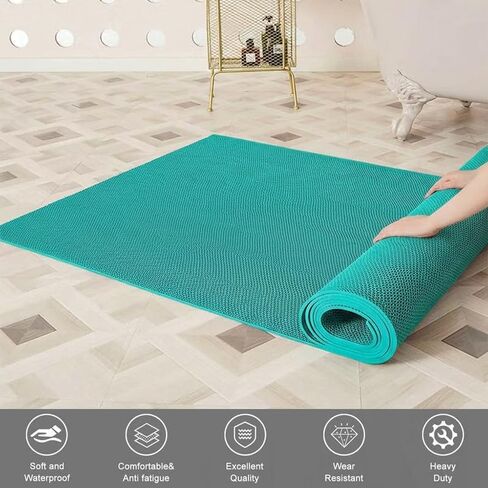 ALTRUISTIC Thick PVC Drainage Floor Mat 3FTX10FT,Non-Slip Pool Commercial Mesh Hole,Heavy Duty Deck Hollow Mat for Wet Area Bathroom Bath Shower Kitchen Restaurant Garage,Custom Size in Kuwait