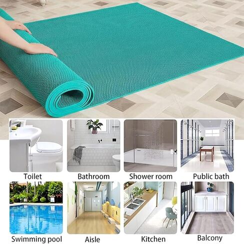 ALTRUISTIC Thick PVC Drainage Floor Mat 3FTX10FT,Non-Slip Pool Commercial Mesh Hole,Heavy Duty Deck Hollow Mat for Wet Area Bathroom Bath Shower Kitchen Restaurant Garage,Custom Size in Kuwait