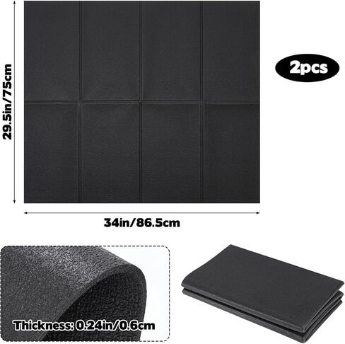 2 PCS Foldable Outdoor Playground Mats, Outdoor Play Mat, High Density Waterproof Anti Slip Floor Pads Double Sided Wear Resistant Protection Mats for Treadmill Swings Slides Indoor and Yard Use in Kuwait