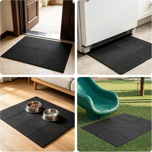 2 PCS Foldable Outdoor Playground Mats, Outdoor Play Mat, High Density Waterproof Anti Slip Floor Pads Double Sided Wear Resistant Protection Mats for Treadmill Swings Slides Indoor and Yard Use in Kuwait
