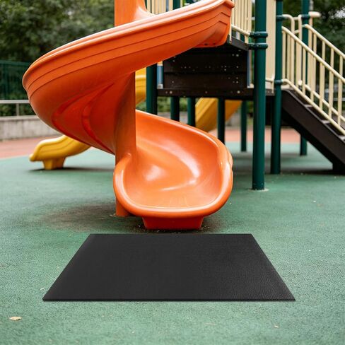 2 Pack Outdoor Playground Rubber Mats, 40 * 24 Inch Heavy Duty Protection Mats, High-Density PVC Outdoor Play Mat, Double-Sided Anti-Slip Texture Rubber Wearmat for Swing Slide Playground Backyard in Kuwait
