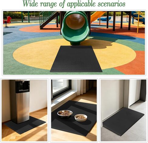 2 Pack Outdoor Playground Rubber Mats, 40 * 24 Inch Heavy Duty Protection Mats, High-Density PVC Outdoor Play Mat, Double-Sided Anti-Slip Texture Rubber Wearmat for Swing Slide Playground Backyard in Kuwait
