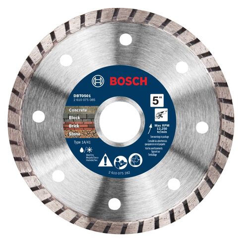 BOSCH DBT04501 4-1/2 in. Standard Turbo Rim Diamond Blade | Smooth, Reliable Cuts | Concrete, Brick, Stone | Standard Angle Grinders in Kuwait