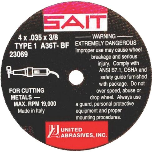 23069 4x.035x3/8 A36T Fast Cutting Thin High Speed Cut-off Wheels, 100 pack in Kuwait