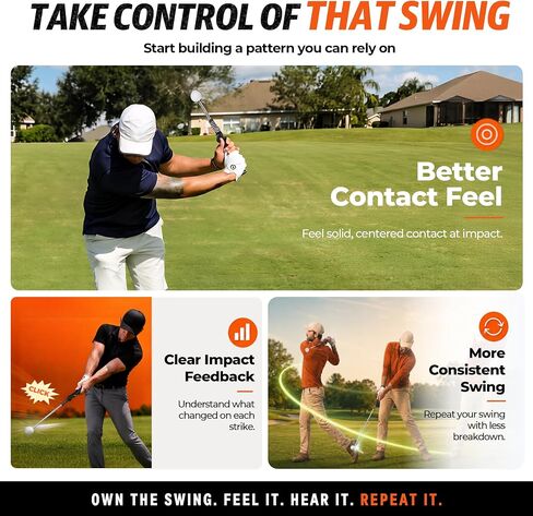Left-Handed Golf Swing Trainer, Retractable Golf Training Aid with Click Feedback, Left-Handed Golf Grip Trainer for Tempo, Rhythm & Swing Consistency, Portable for Indoor Outdoor Use in Kuwait