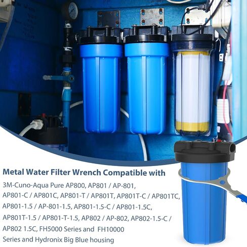 مفتاح فلتر مياه معدني SPBW-2، مقاس 6.25 بوصة، متوافق مع 3M-Cuno-Aqua Pure، وFH5000، وسلسلة FH10000 وغطاء المياه الأزرق الكبير in Kuwait