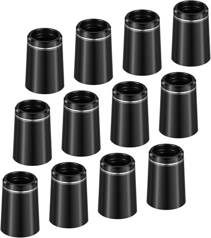 12 PCS 370 Ferrules Golf, Black Golf Ferrules .370 with Single Silver Ring for Taper Tip Shafts in Kuwait