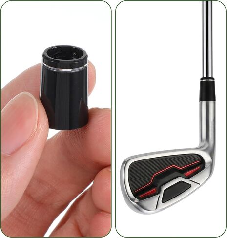 12 PCS 370 Ferrules Golf, Black Golf Ferrules .370 with Single Silver Ring for Taper Tip Shafts in Kuwait