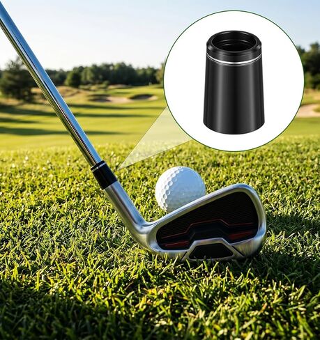 12 PCS 370 Ferrules Golf, Black Golf Ferrules .370 with Single Silver Ring for Taper Tip Shafts in Kuwait