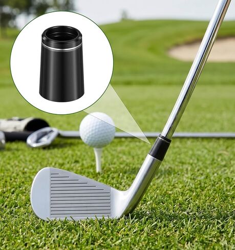 12 PCS 370 Ferrules Golf, Black Golf Ferrules .370 with Single Silver Ring for Taper Tip Shafts in Kuwait