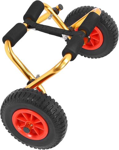 Canoe Carrier Dolly, with 10in Solid Tires Adjustable Foldable Aluminum Universal Fit for Kayaking Small Boats in Kuwait