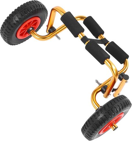 Canoe Carrier Dolly, with 10in Solid Tires Adjustable Foldable Aluminum Universal Fit for Kayaking Small Boats in Kuwait